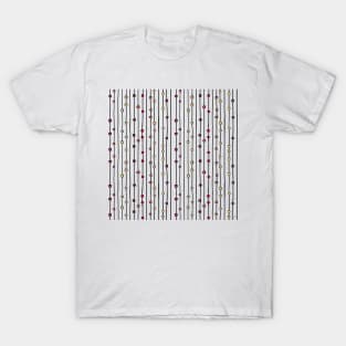 Geometric Line Art Pattern - Vertical Retro Sunrise T-Shirt
